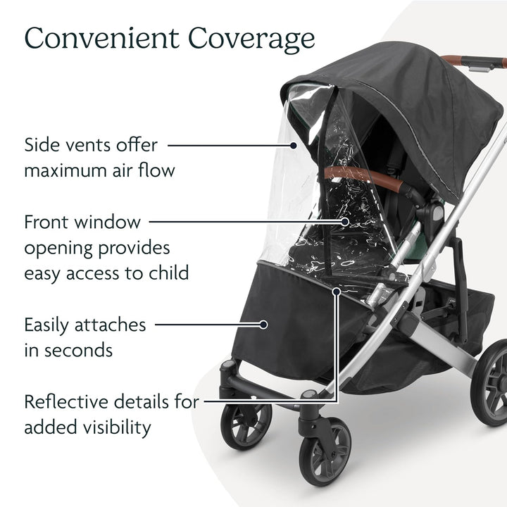 Performance Rain Shield for Vista and Cruz Strollers / Waterproof and Windproof Coverage / Ventilated Design / Quick Attachment / Easy Access to Child