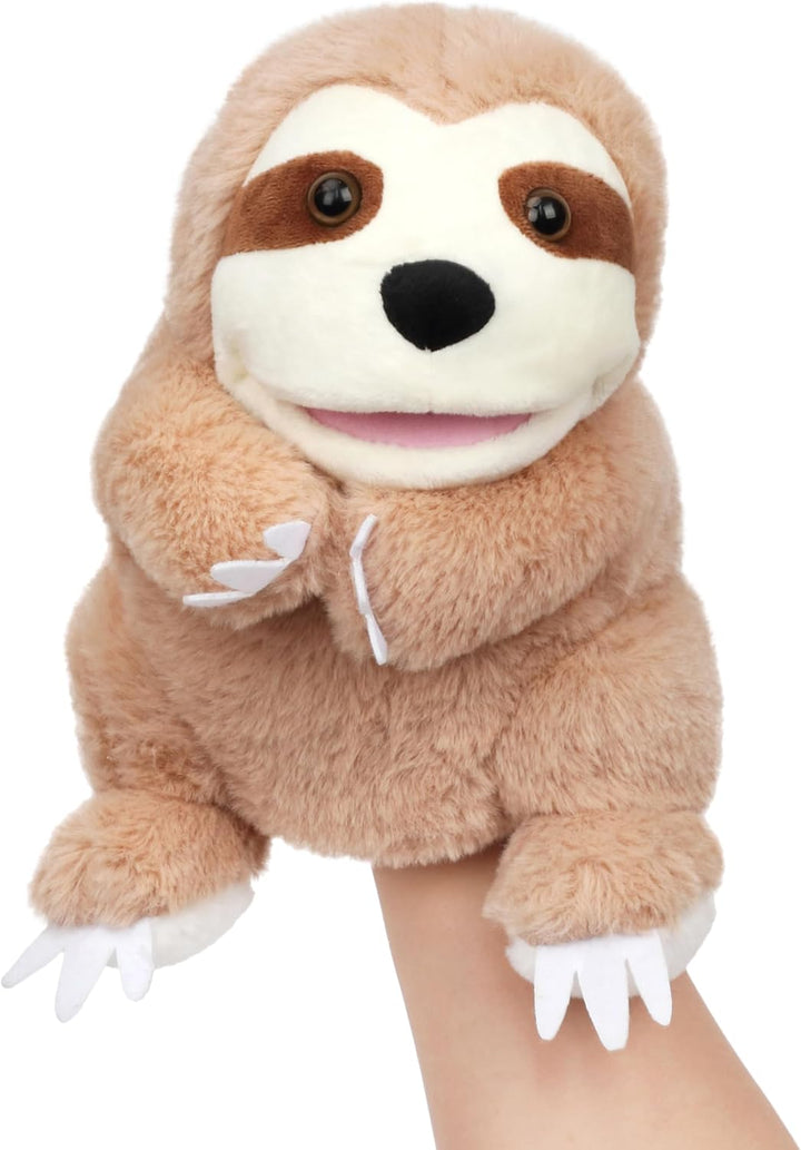 Puppy Hand Puppet Soft Animal Plush Toy with Movable Mouth Interactive Storytelling Cute Dog Toys Creativity and Imagination Christmas Birthday Gifts for Toddlers Kids,12.5''