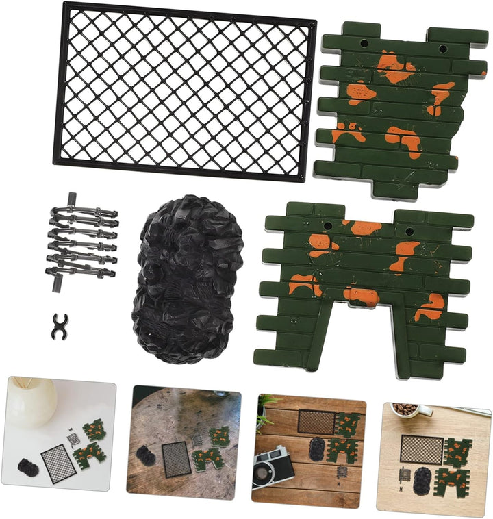 1Set Barricade Fencing Model Toy for Boys and Girls DIY Miniature Scene Accessory Sand Table Decor Engaging Parent-Boy Girl Play Experience