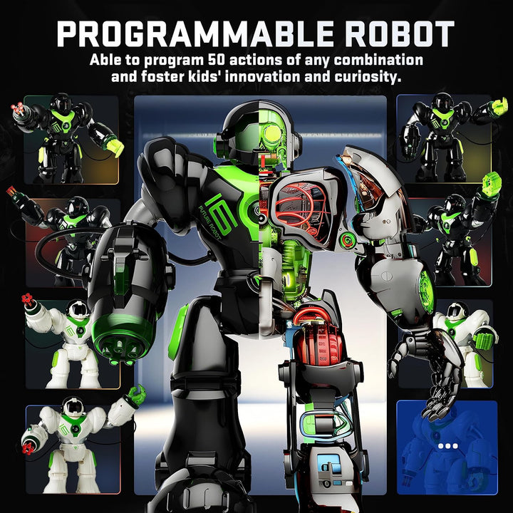 TR300 Robot Toys for Kids - Smart Programmable, Dancing Remote Control Emo Robot with 22 Actions, Supporting 78 Changing Expression, for Kids, 3 4 5 6 7 8 Year Old Boy Birthday