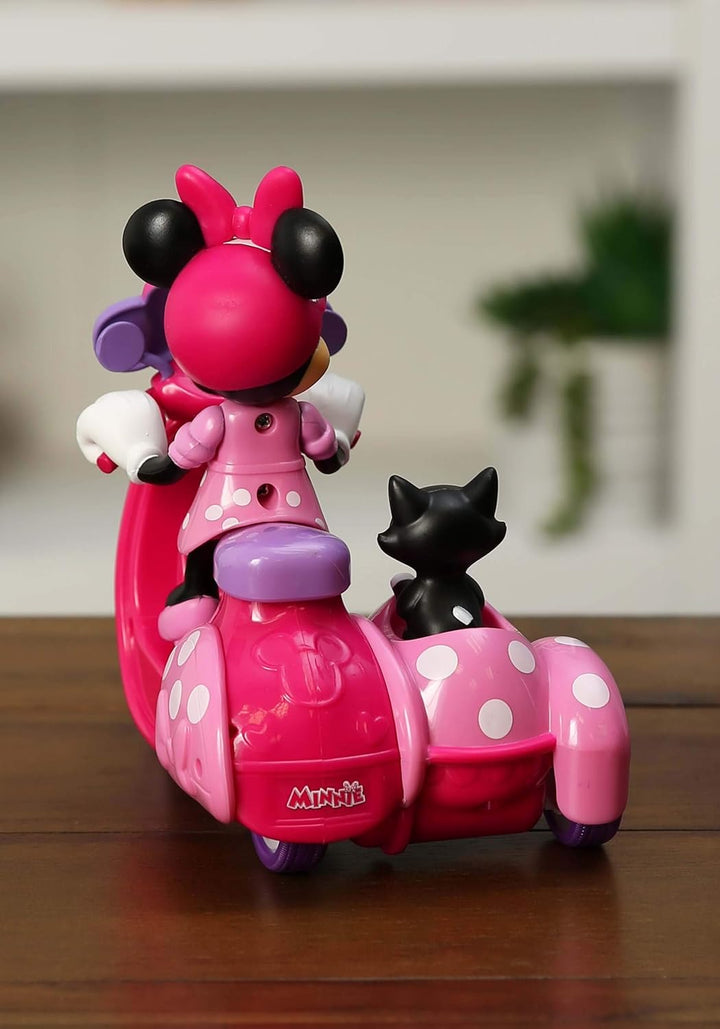 Toys Disney Junior Minnie Mouse Roadster RC Scooter, 7" Pink with White Polka Dots