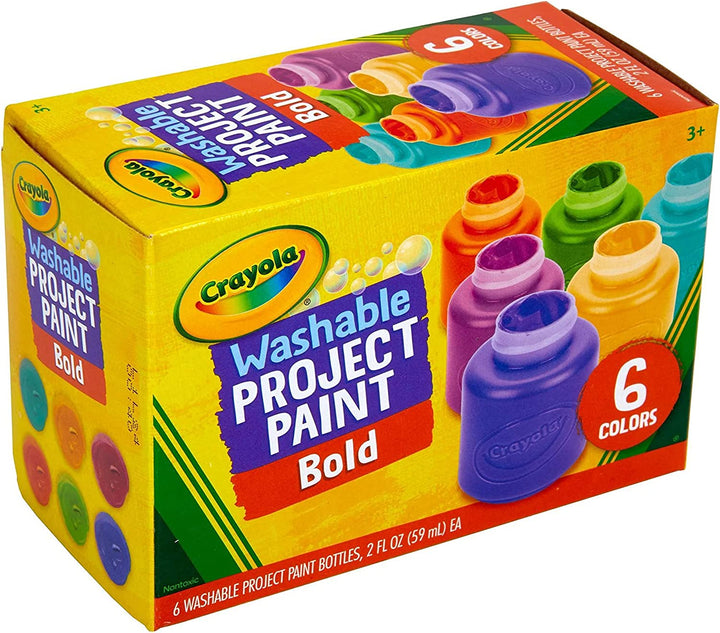 Washable Kids Paint (6Ct), Essential Preschool Supplies, Paint Set for Kids, Must Have Arts & Crafts Supplies, Nontoxic, Preschool Learning Activities for Toddlers