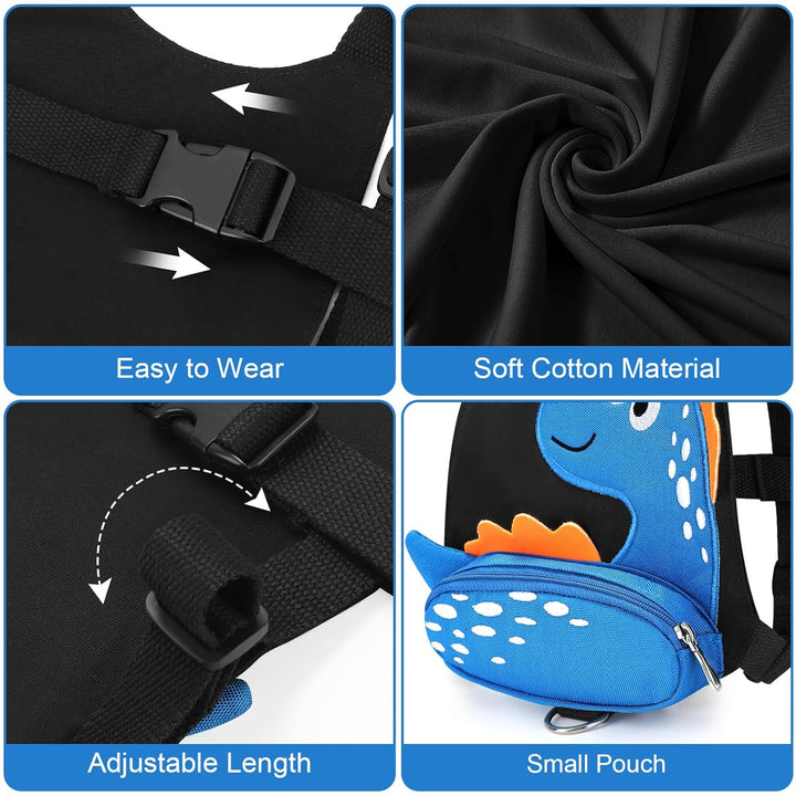 Toddler Harness Leash with anti Lost Wrist Link, Cute Dinosaur Kids Harnesses Children Leashes, Baby Walking Harness Keep Child Close Wristband Strap for Boys Travel