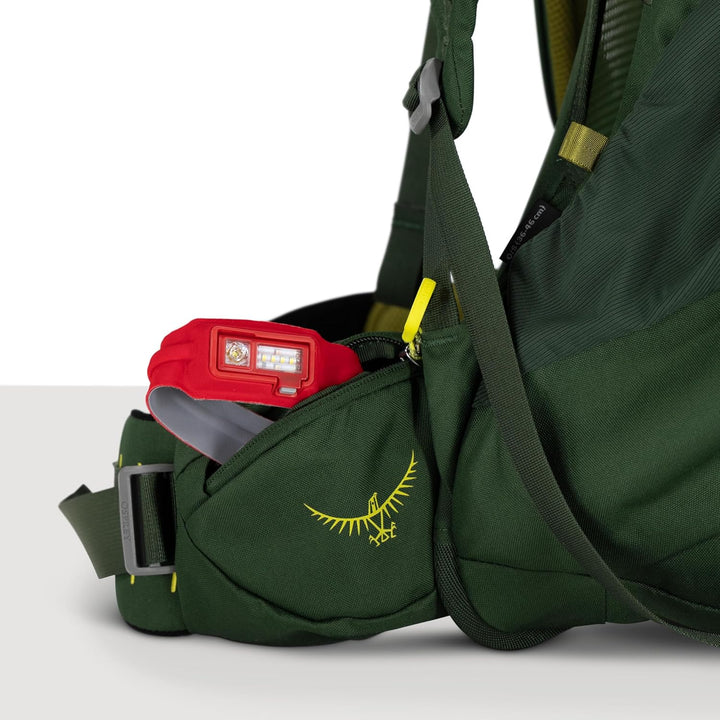 Ace 50L Kids' Backpacking Backpack, Green Canopy