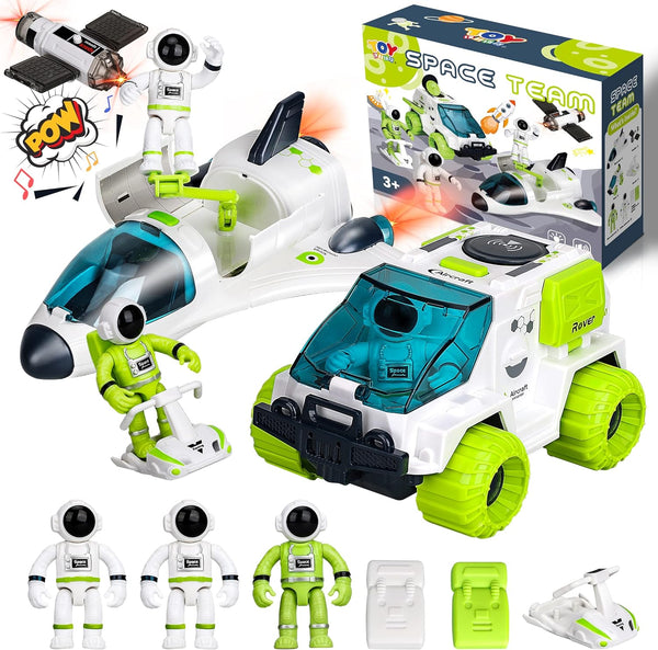 Space Rocket Toys for Kids Shuttle Toy with Astronaut Figure and Rover for Boy 5-12 Kid Spaceship Planet Stem for Boys & Girls