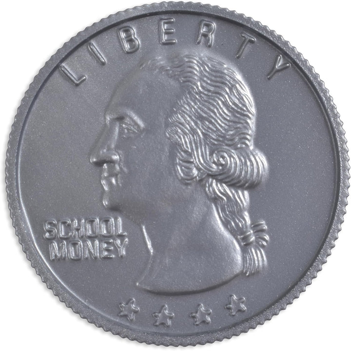 Play Coin Set - 30 Pennies, 20 Nickels, 20 Dimes, 20 Quarters and 4 Half-Dollars - Realistic Coins for Pretend Play