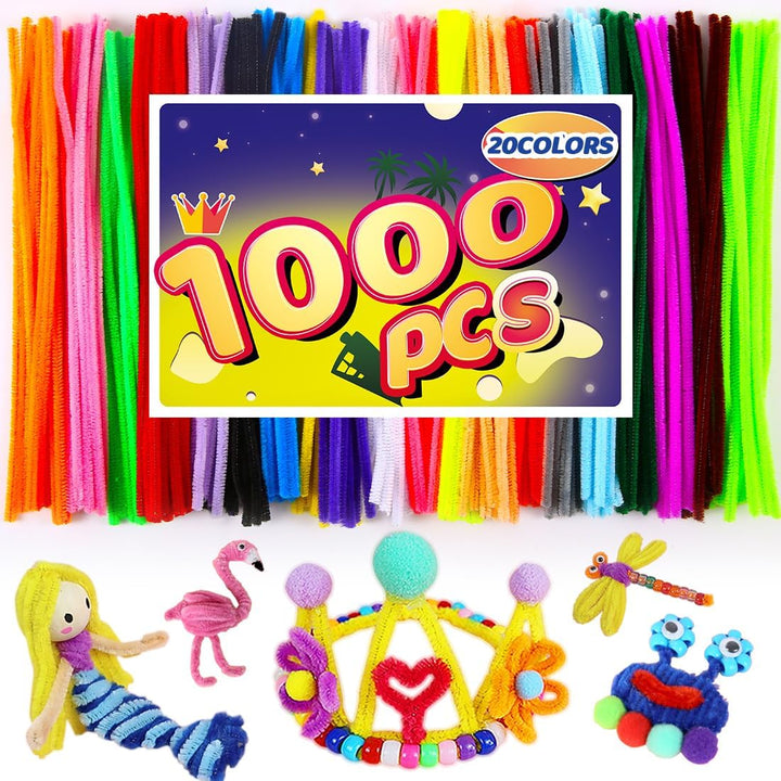 Pipe Cleaners, Pipe Cleaners Craft, Arts and Crafts, Crafts, Craft Supplies, Art Supplies (200 Multi-Color Pipe Cleaners)…