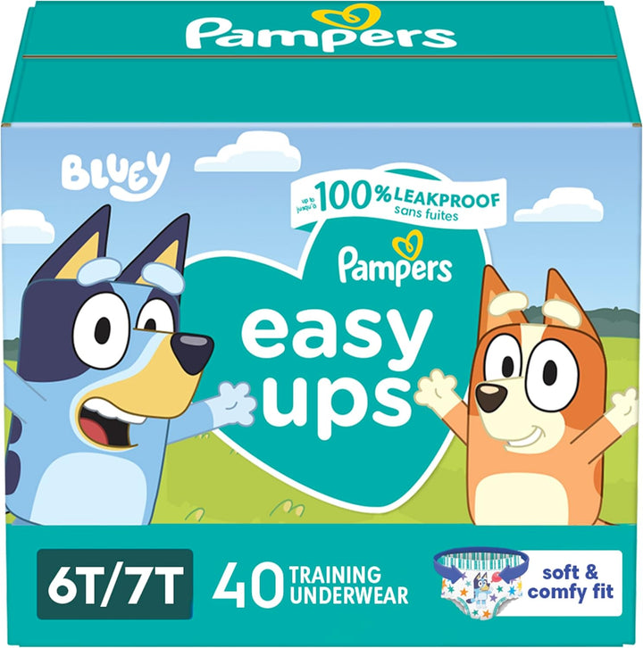 Training Pants - Easy Ups Boys & Girls Bluey - Size 3T-4T, 124 Count, Children'S Potty Underwear (Packaging May Vary)