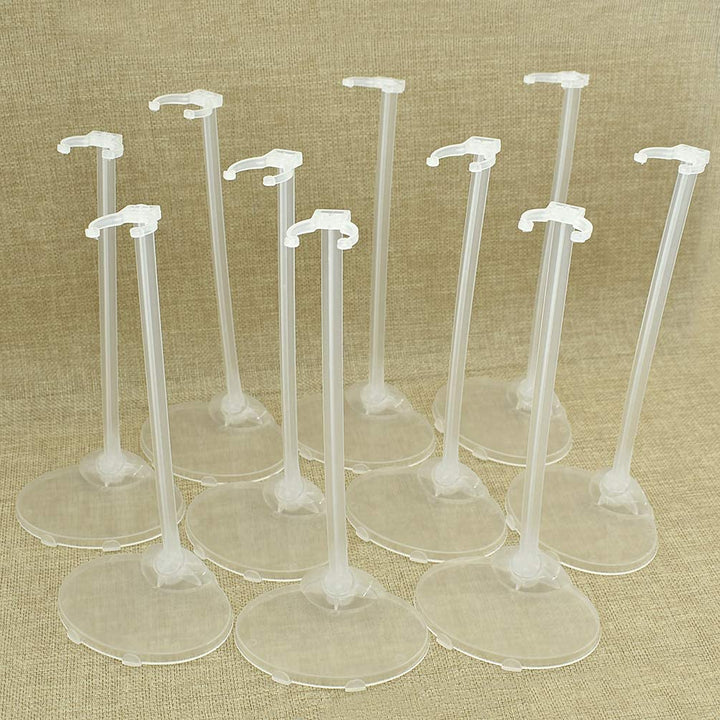 10Pcs Transparent Stand Support for Dolls Mini Display Holder
