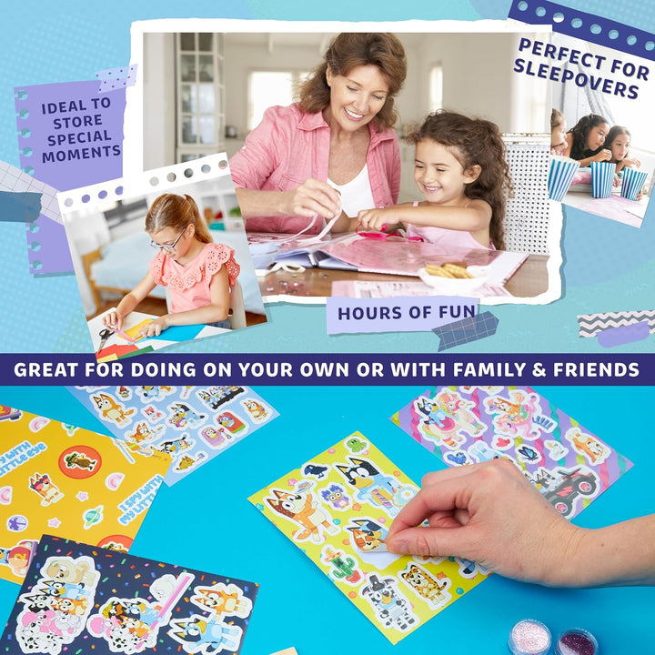 Scrapbook Kit for Kids with Scrapbooking Supplies Stamp Glitter Glue DIY Photo Album Art Kit Cute Stationary for Kids Gifts for Girls and Boys