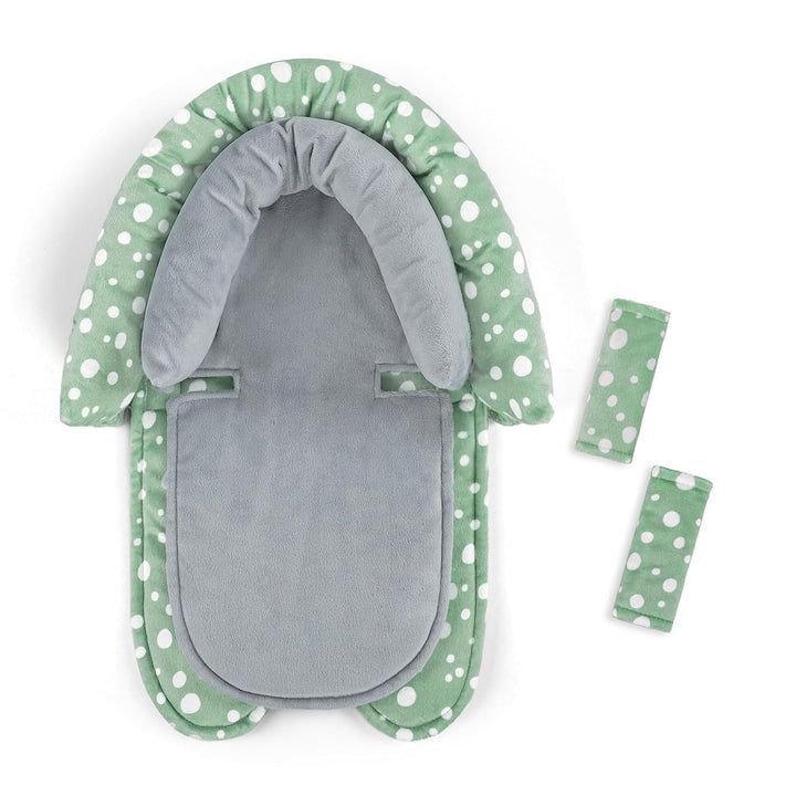 Baby Car Seat Head Support for Newborn,  2 in 1 Infant Car Seat Head Body Support with Strap Pads, Soft Stroller Cushion Pillow Insert for Girls, Fits for Stroller, Swing, Pink Floral