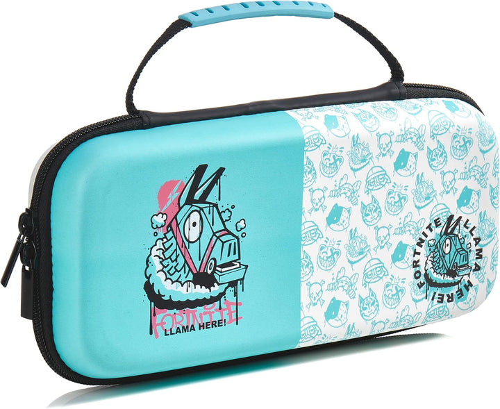 the Grinch Christmas Hard Shell Travel Case for Nintendo Switch and OLED Model Console - Fits 10 Games and Switch Accessories