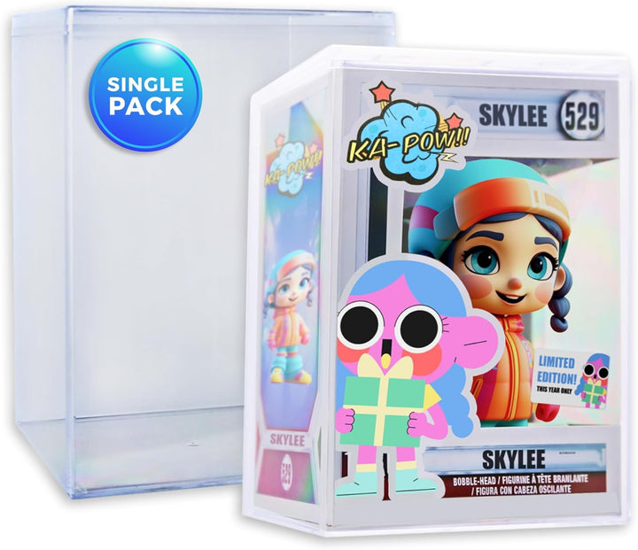 2-Pack Clear Hard Plastic Premium Funko Pop Protector Display Cases for 4" Figures, Made in USA, Stackable Display Cases by