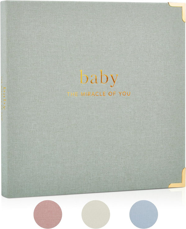 Keepsake Baby Memory Book for Boys and Girls – Timeless First 5 Year Baby Book – Neutral Journal Scrapbook or Photo Album - Record a Milestone for Every Event from Birth to Age 5