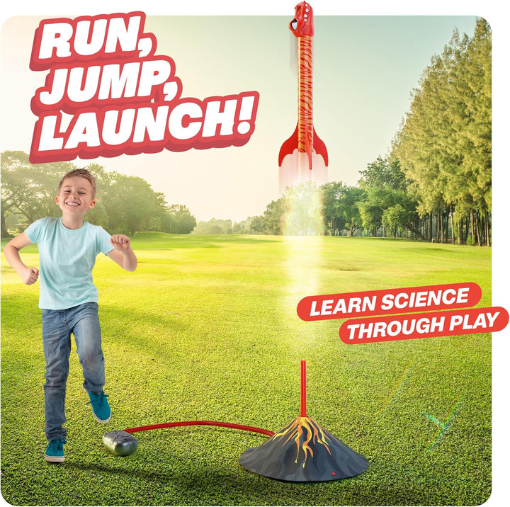 Dinosaur Toy Rocket Launcher for Kids - Toys for Kids 3-5 5-7 4-6 - Outdoor Toys for Kid Ages 4-8 - 3 4 Year Old Boy Birthday Gift - Gifts for Boys Age 3 4 5 6 Years - outside Toy for Toddlers