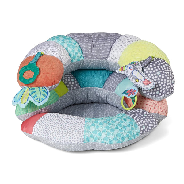 2-In-1 Tummy Time & Seated Support, Baby Floor Seat for Tummy Time & Early Sitting, Soft, Supportive, Engaging Toys, Toucan