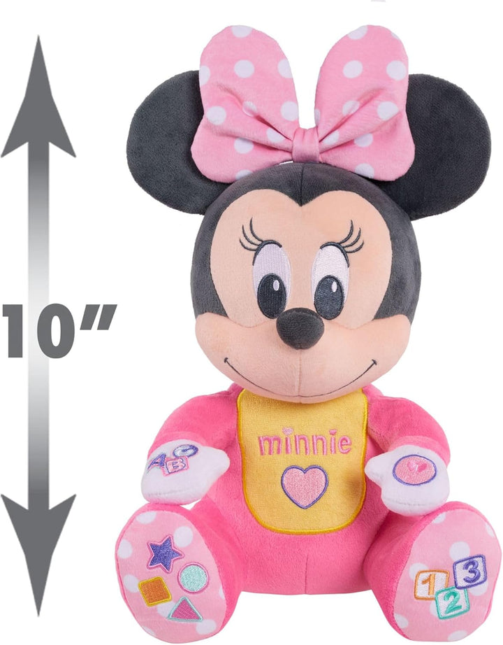 Baby Musical Discovery Plush Minnie Mouse with Sounds and Phrases, Sings Abcs, 123S, and Colors Songs, Kids Toys for Ages 06 Month by