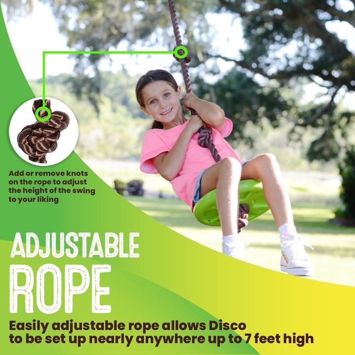 Disco Tree Swing - Swing Sets for Backyard, Outdoor Swing, Swingset Outdoor for Kids, Easy Installation, Heavy Duty, Adjustable