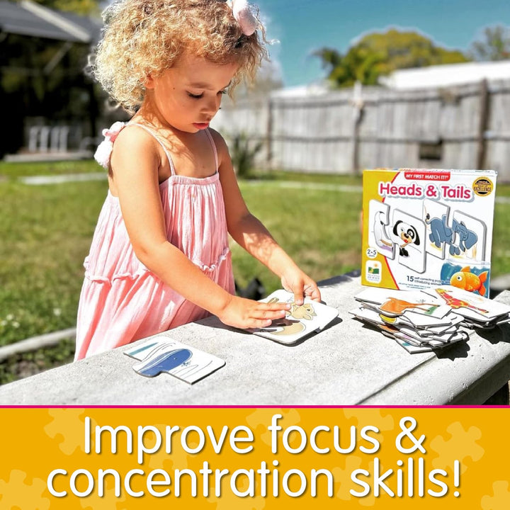 : My First Match It! - Head and Tails - 15 Self-Correcting Animal Memory Matching Puzzles Games - Educational Activities for Learning - Preschoolers Age 2-5 - Award Winning Toys