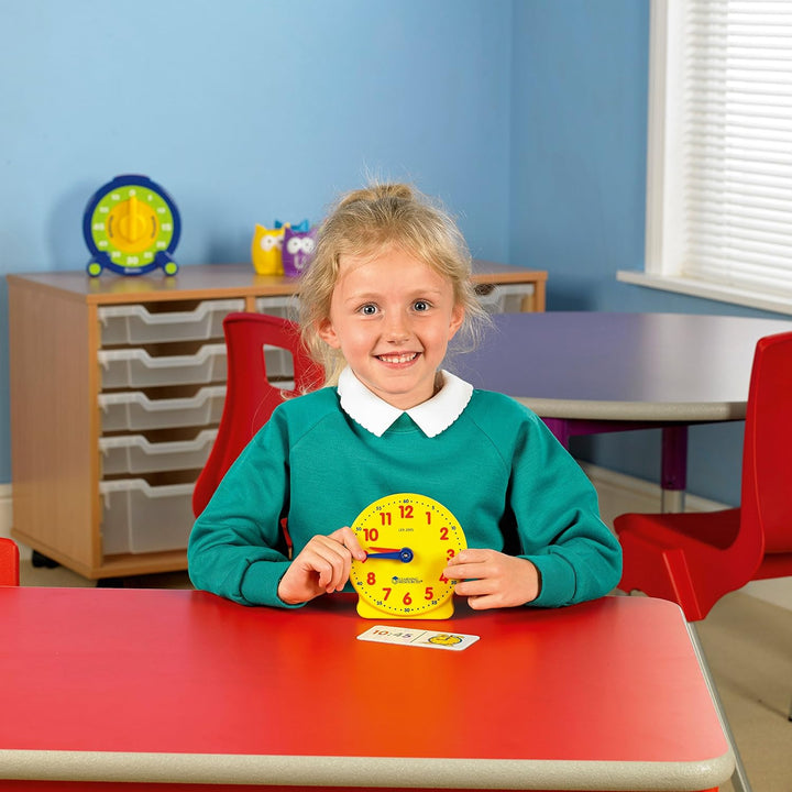 Big Time Student Clock, Teaching & Demonstration Clock, Develops Time and Early Math Skills, Ages 5+, Clock for Learning, 12 Hour,Back to School Gifts