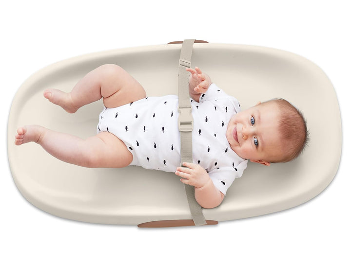 Baby Changing Pad Nursery Style Wipe-Clean Contoured with Cushioned Foam Oat