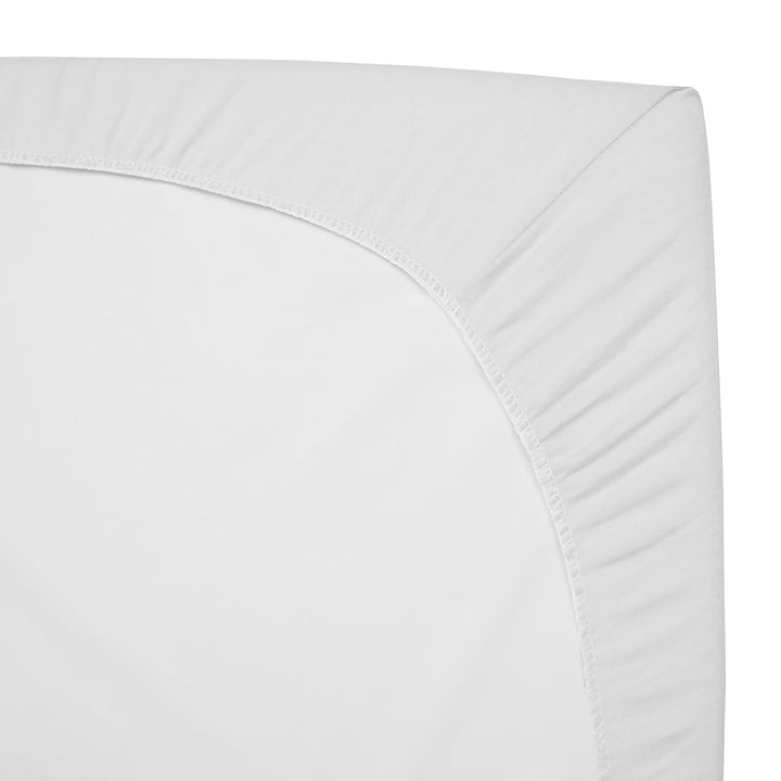 2 Pack 100% Natural Cotton Fitted Pack and Play Sheets 39" X 27" - Soft & Breathable Pack N Play Sheets for Playard & Mini Crib Mattress, White, for Boys & Girls
