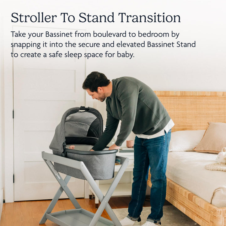 Bassinet Stand - Quick + Secure Attachment - White