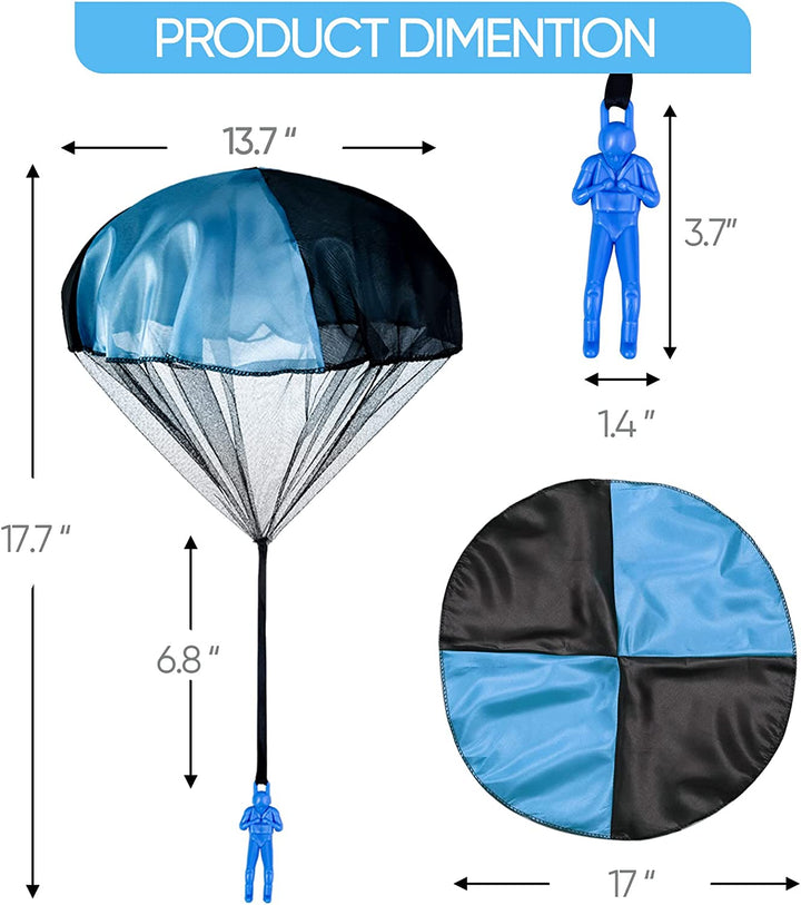 Parachute Toy for Kids, Outdoor Toys Flying Parachute Men, inside & outside Toys for or 3 4 5 6 7 8 9 10 11 12 Year Old, Thanksgiving Day for Boy Girl 4-8 Year Old, Unique Boys Party Favors