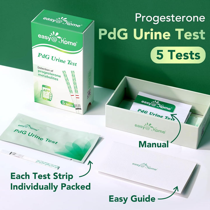 Pdg Test Strips: 5 Pack Track Ovulation Insights with Progesterone Urine Tests – at Home Fertility Test for Women with Premom Ovulation App - Pdg (Pregnanediol Glucuronide) Tests