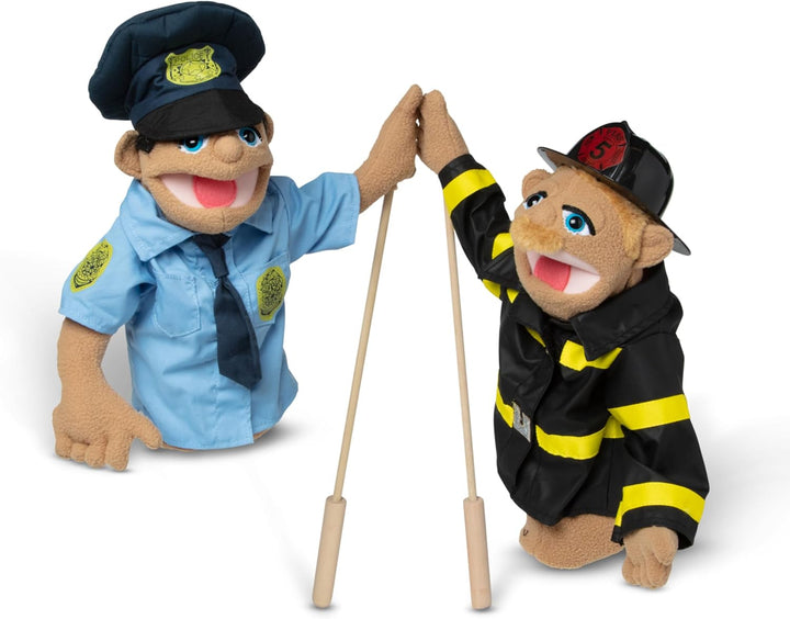 Rescue Puppet Set - Police Officer and Firefighter