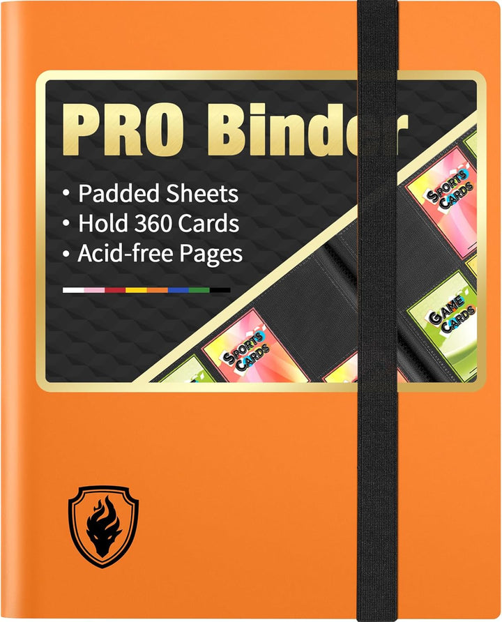 Heavy Duty Card Binder,  9 Pocket Trading Card Binder Holds 360 Cards, Sleek Side-Loading Card Album, Sturdy Card Collection Folder for TCG, MTG, Yugioh, Other Game Cards, Sport Cards, Black