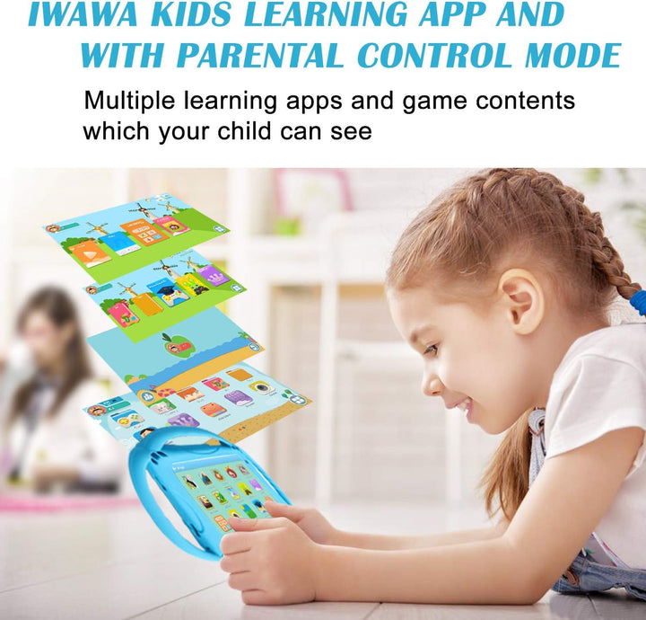Kids Tablet 7Inch Tablet for Kids 3-7 with with Case Included, 32GB Storage, Parent Control, Education App, Wifi Camera, Netflix Youtube