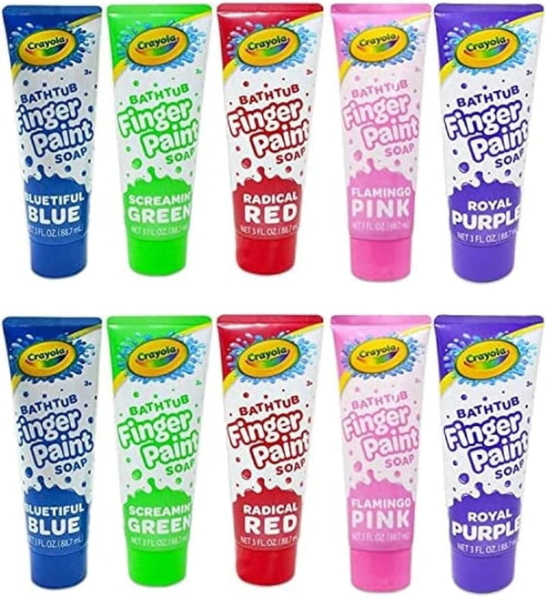 Taste Beauty Bathtub Finger Paint Soap, Easy to Clean, Pack of Ten 3-Fluid-Ounce Bottles