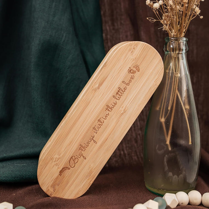 Pregnancy Annoucement,Pregnancy Test Keepsake Box, Baby Reveal to Husband, Surprise Announcement Gift, Bamboo Annoucement Gifts with Raffia, Baby Annoucement Gifts Box