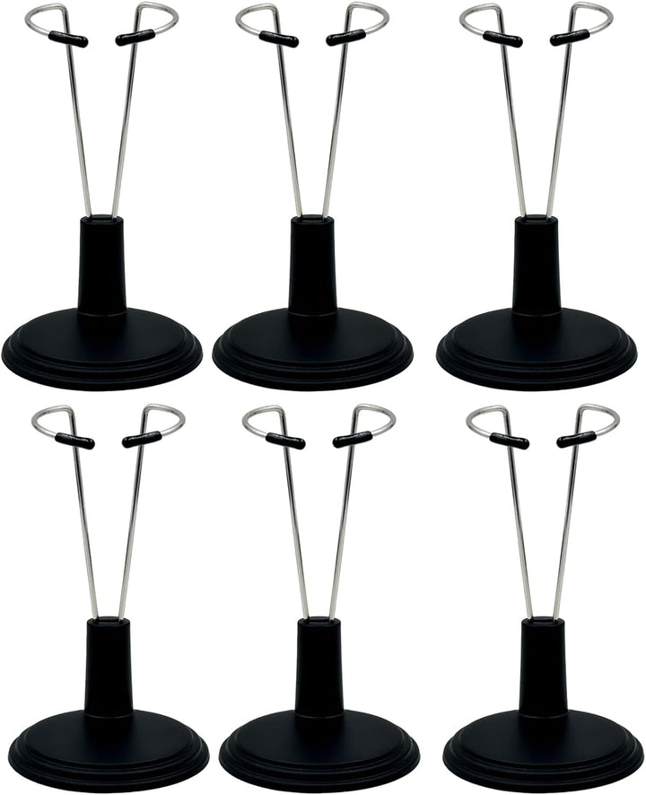 Adjustable Doll Stand for Labu,Display Holder Support for 4-8 Inches Dolls,Keep the Standing Position (White, 6 Pack)(Doll Not Include)
