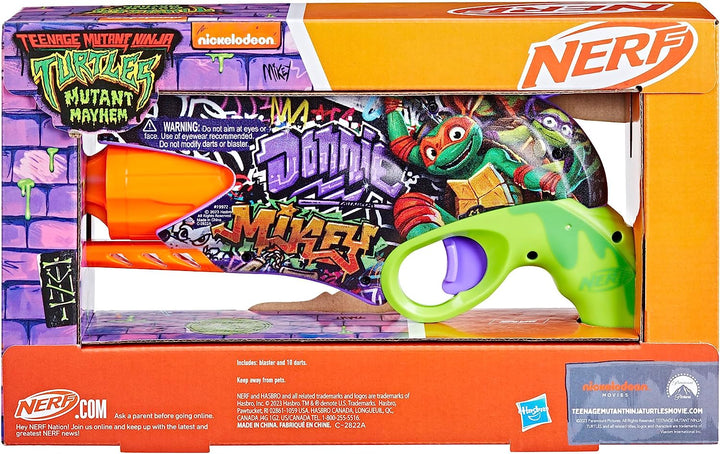 Teenage Mutant Ninja Turtles Blaster, 10 Elite Darts, Toy Foam Blasters, Ages 8 and Up