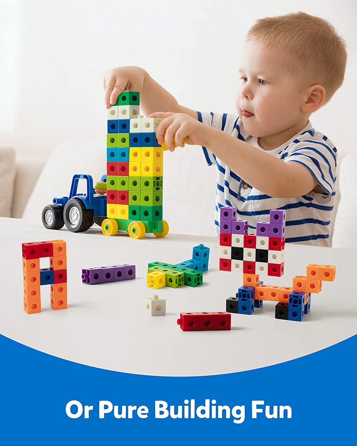 Math Manipulatives, Math Game for Kids 3-8 with Number Counting Snap Linking Cube, 1St Grade Math Flashcards Toy Gift for Preschool Learning
