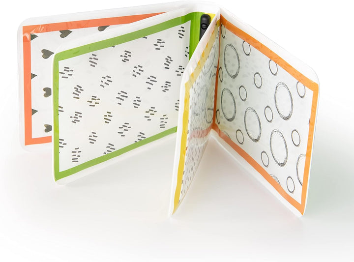 Developmental Look Book Photo Album, High Contrast Colors and Patterns, Drool Resistant Pages Hold Photos, 0+ Months