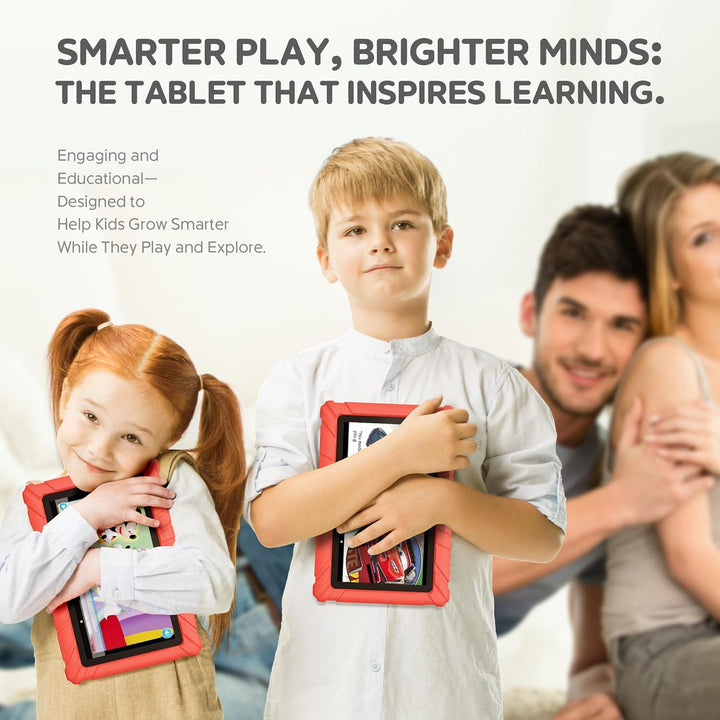 V8 7" Kids Tablet - 32GB Storage, Pre-Loaded Exclusive 50 Disney Storybooks (Value $200), Android, Parental Controls, Durable Kid-Proof Case - Red