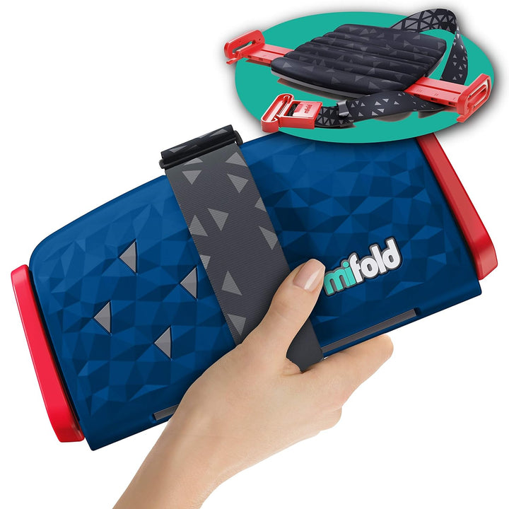 New  Comfort Grab-And-Go Car Backless Booster Seat-Compact and Portable for Every Day, Carpooling, Travel, Charcoal Grey