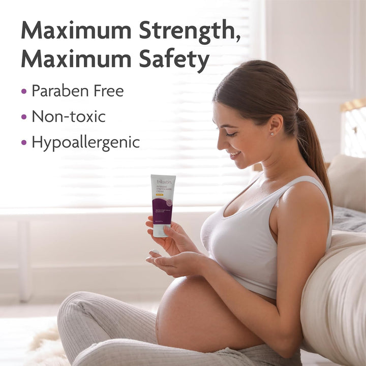 Stretch Mark Cream for Pregnancy - 5.5 Oz Tube - Vitamin-Infused Cocoa Butter Formula - Intensive Scar Treatment - Hypoallergenic & Paraben-Free