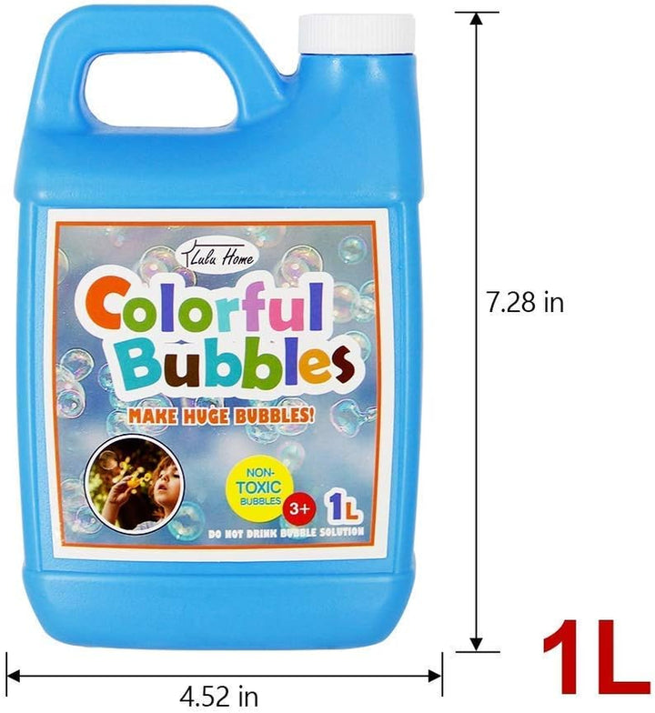 Concentrated Bubble Solution, 1 L/ 33.8 OZ Refill for Bubble Machines, Giant Wands, and Blowers - up to 2.5 Gallons for Kids' Birthday Parties