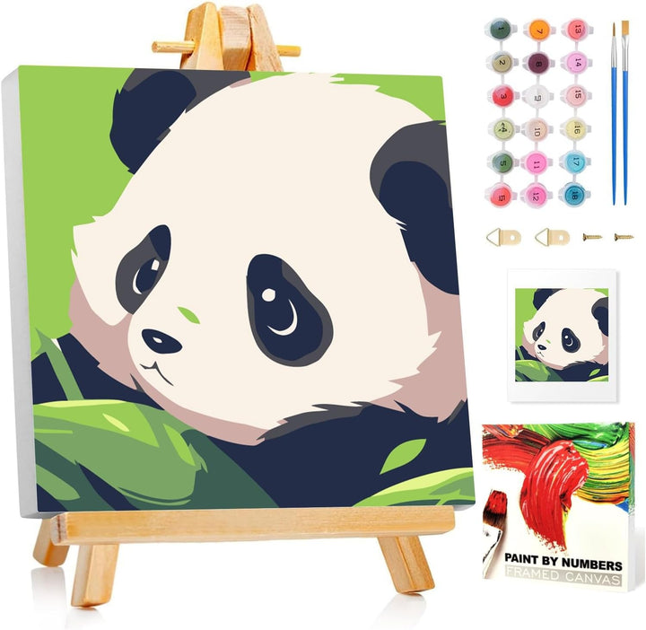Paint by Numbers Kit for Kids with Frame, Sea Turtles Paint by Number with Frame, Paint by Number Kids Age 5-8-12 for Gifts and Home Decor (8X8Inch)