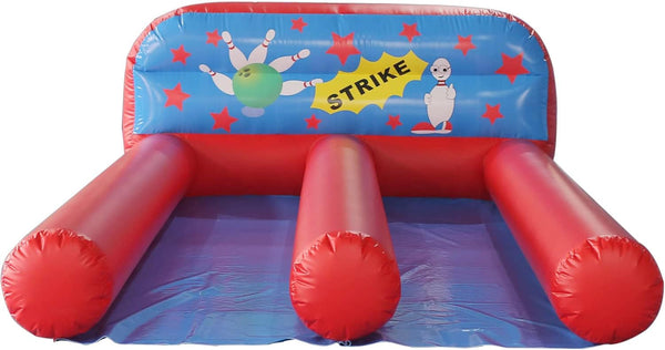 19.7Ft Long PVC Inflatable Bowling Alley 2 Lane 10 Pin Bowling Bowling Slide Game Set with Blower for Birthdays, Fetes, Corporate Events