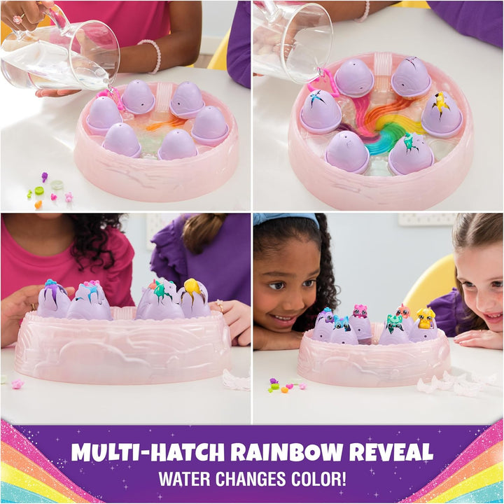 Alive, Rainbow Hatchery with 6 Mini Figures in Color Reveal Eggs & over 10 Accessories, Kids Toys for Ages 3 and Up