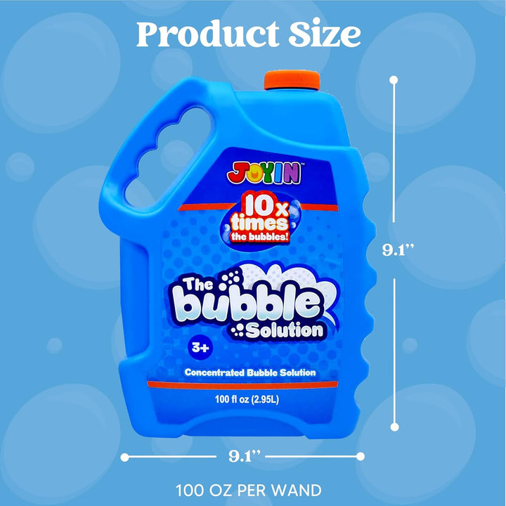 100 Oz Concentrated Bubble Solution (Up to 8 Gallon) for Large Party in Summer Celebrations, Party Favor, Bubble Summer Toy, Classroom Prizes, Easter (Blue)