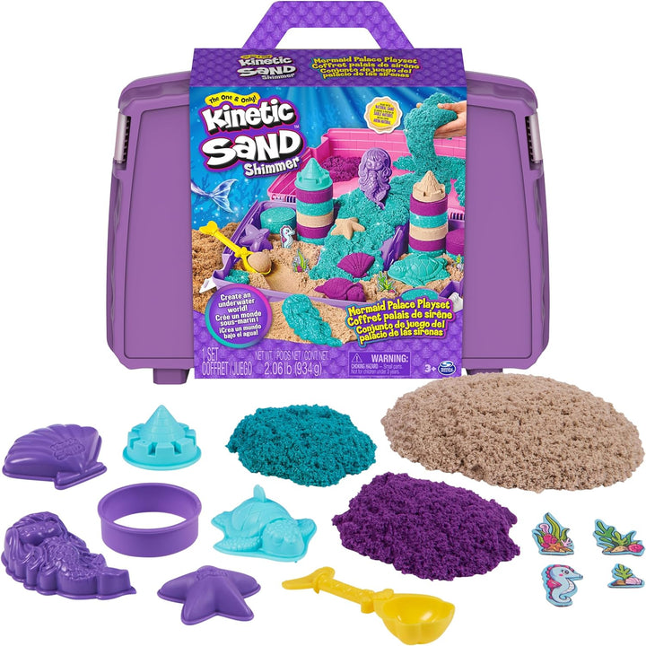 , Folding Sand Box with 2Lbs Play Sand, 7 Molds & Tools, Sensory Toys for Kids Ages 3 and Up