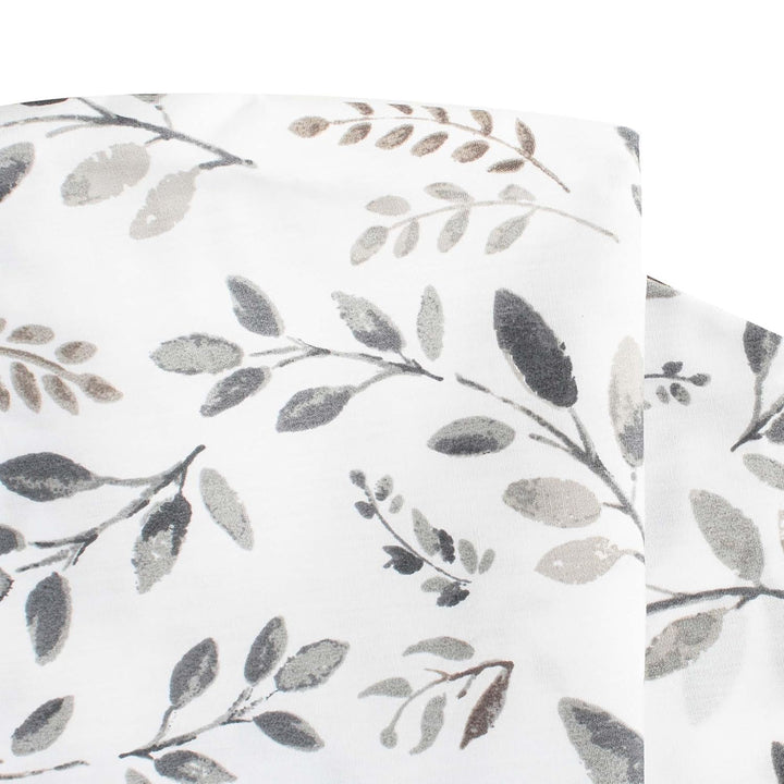 Original Nursing Pillow, Gray Taupe Leaves, Ergonomic Nursing Essentials for Bottle and Breastfeeding, Firm Fiber Fill, with Removable Pillow Cover, Machine Washable