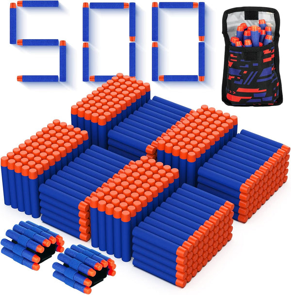 Nerf Bullets 500 Official Dart for Nerf N-Elite Series Refill Darts Foam Bullets Ammo Packs - Compatible with All Elite Blaster
