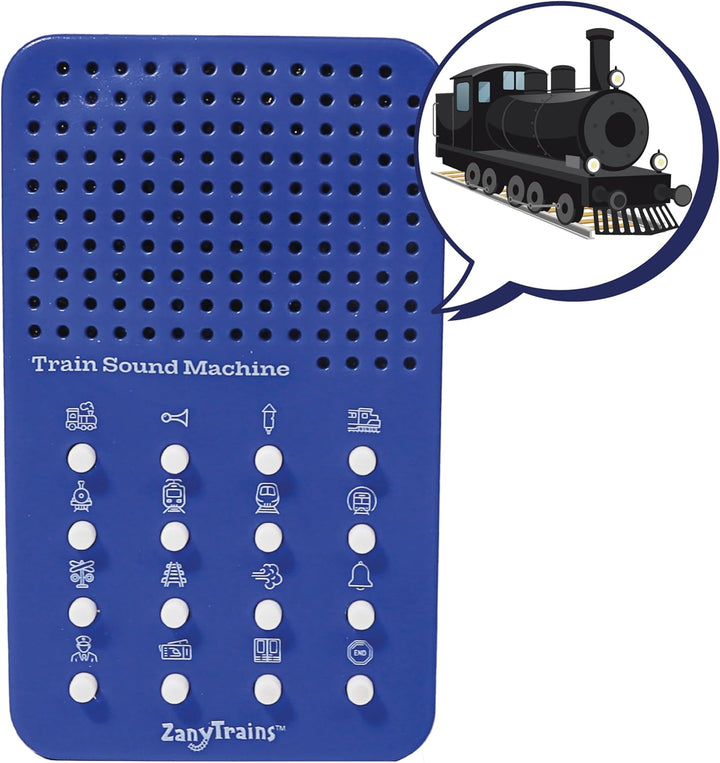 Train Noisemaker with 16 Sounds, Train Whistles, Horns, Conductor and Engine Noises, Portable Electronic Sound Maker Train Themed Sound Board for Kids with 16 Effects, Birthday Noise Maker Toy Gift